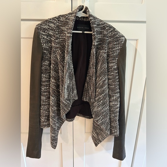 Sachin + Babi Lamb leather long sleeve Blazer - Picture 1 of 7